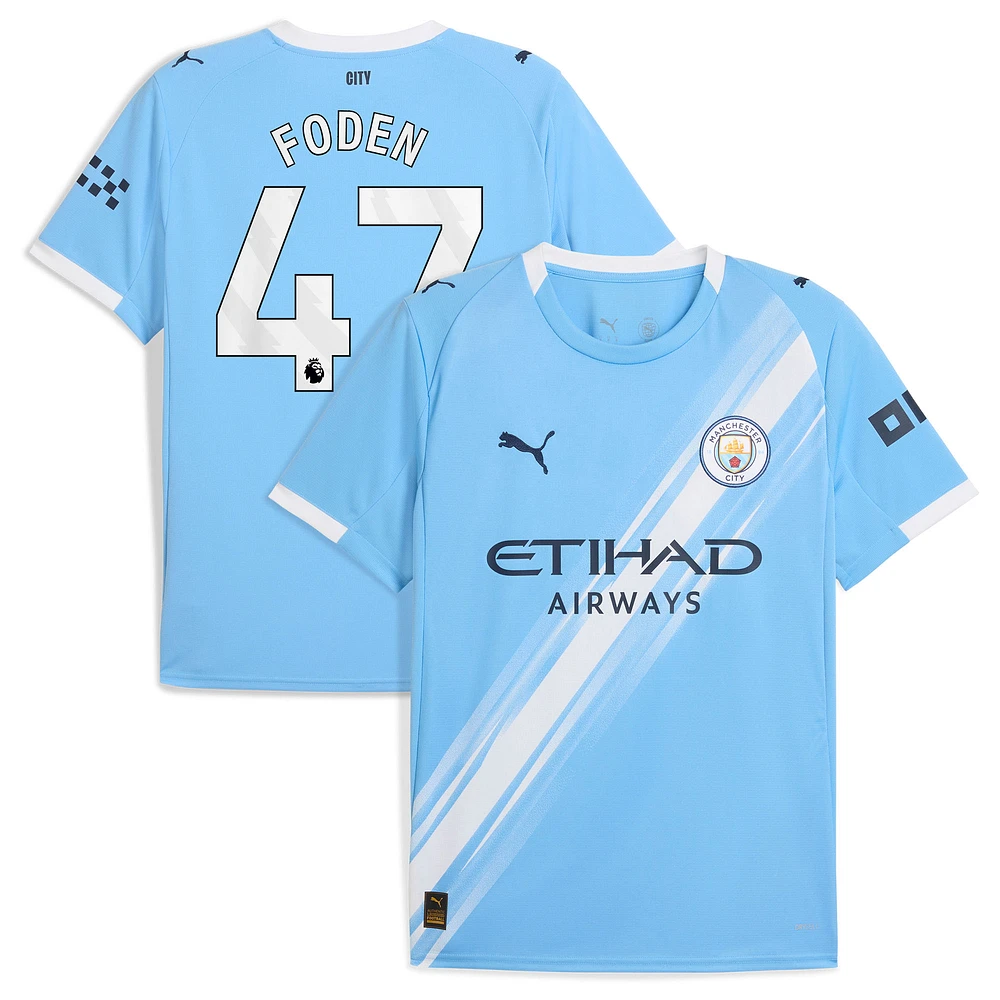 Men's Puma Phil Foden Sky Blue Manchester City 2025/26 Home Replica Player Jersey