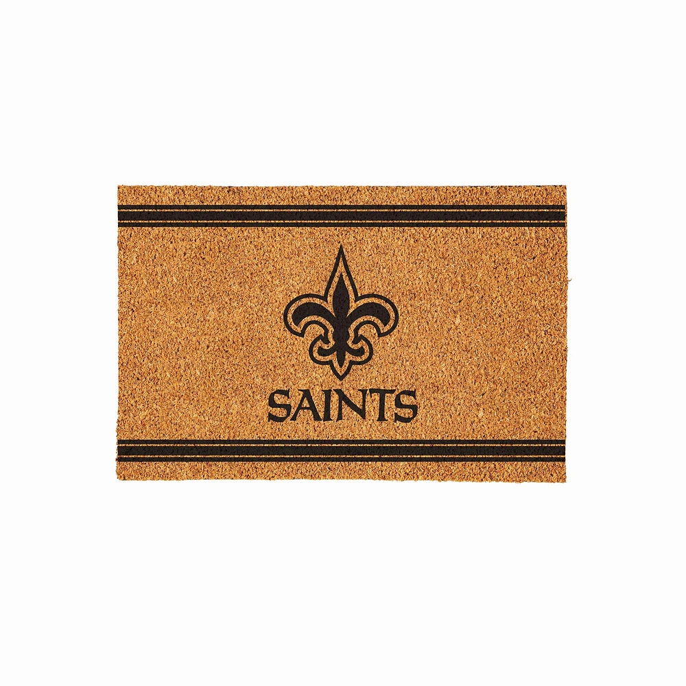 New Orleans Saints 24" x 36" Outdoor Monochrome Team Logo Coir Mat
