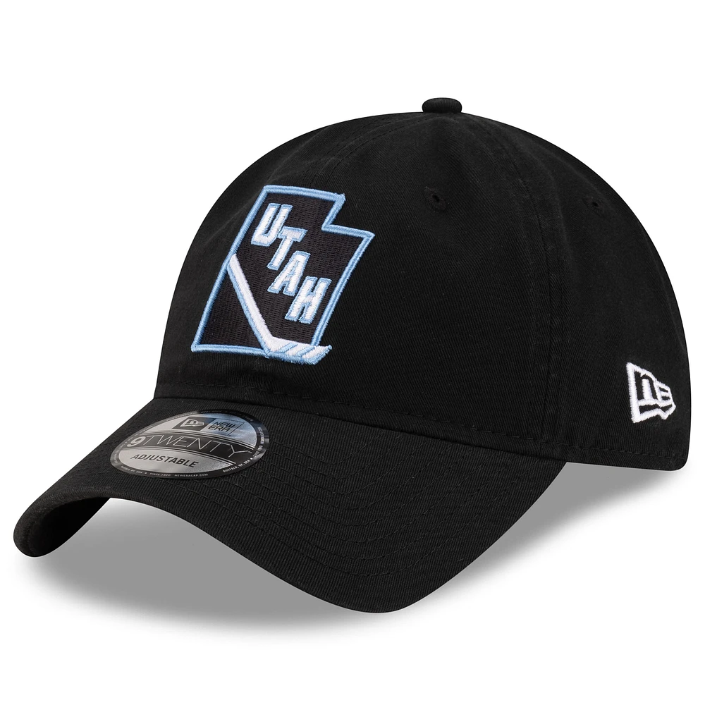 Men's New Era Black Utah Mammoth 9TWENTY Adjustable Hat