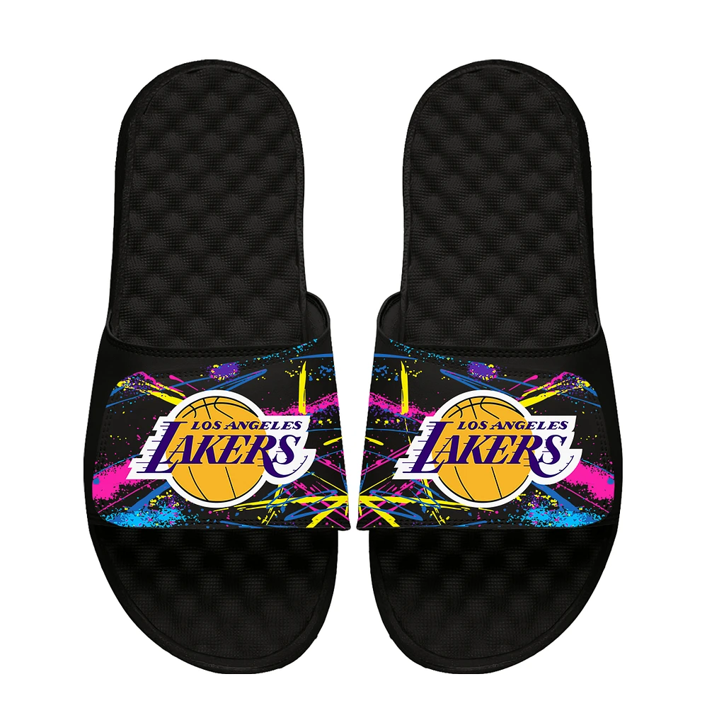 Unisex ISlide x Staycool Black Los Angeles Lakers Slide Sandals