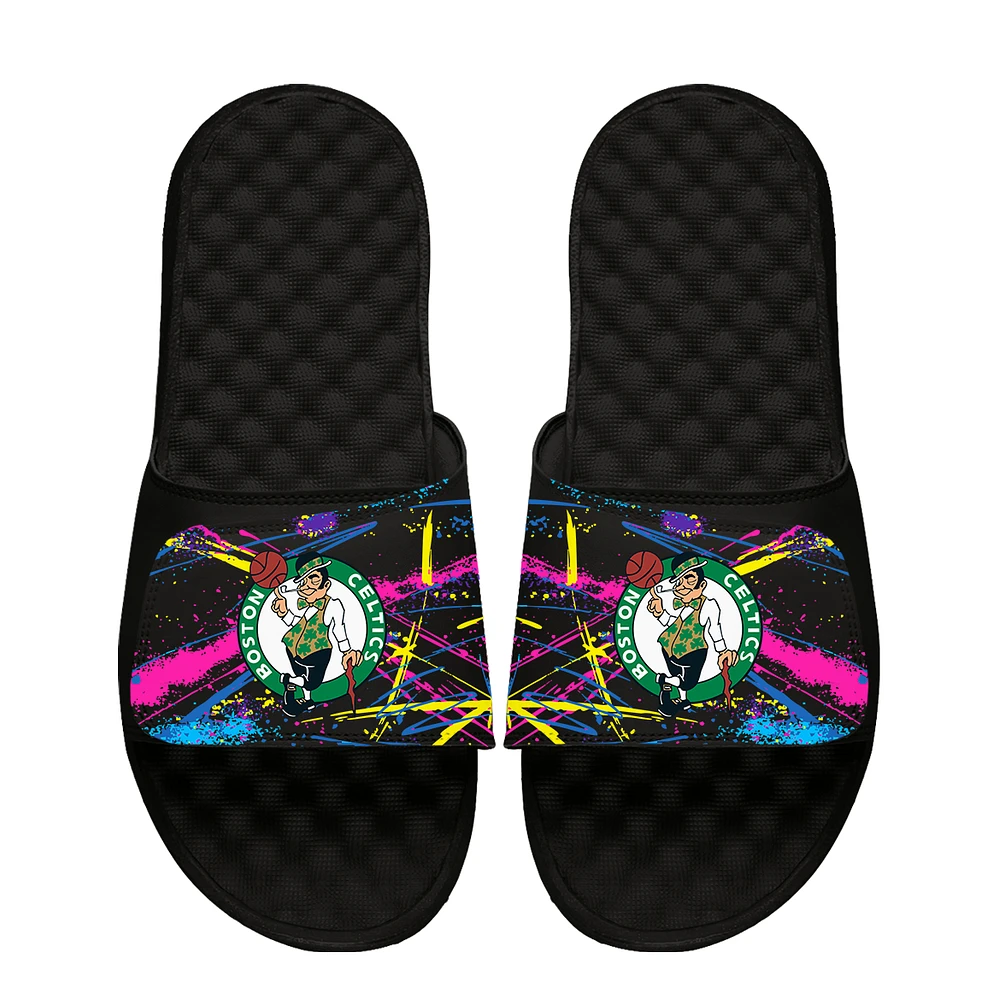 Unisex ISlide x Staycool Black Boston Celtics Slide Sandals