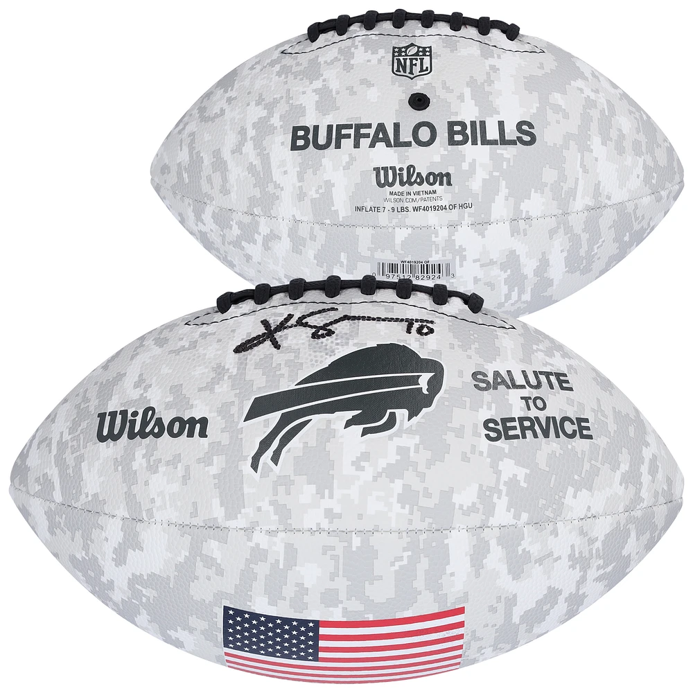 Khalil Shakir Buffalo Bills Autographed 2024 Salute To Service Wilson Football