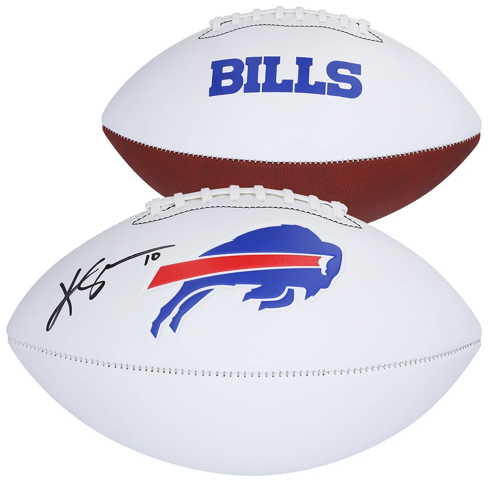 Khalil Shakir Buffalo Bills Autographed Franklin White Panel Football