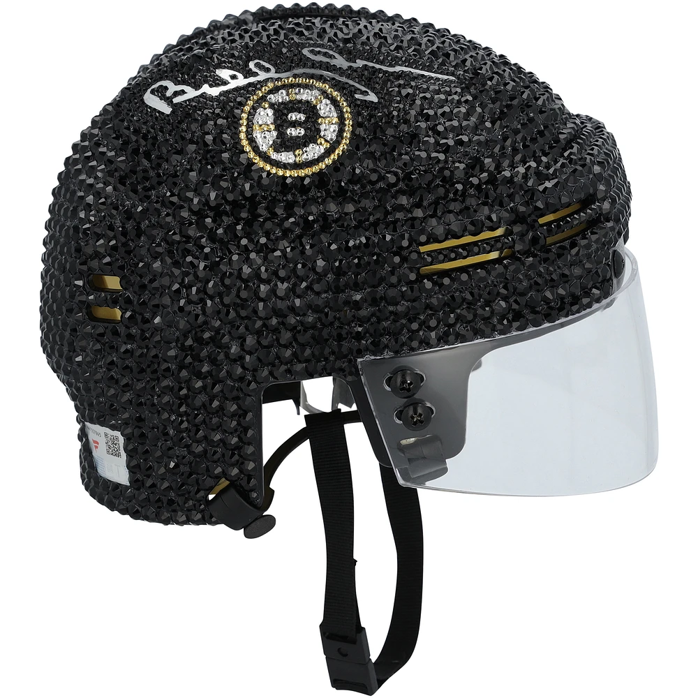 Bobby Orr Boston Bruins Autographed Swarovski Crystal Mini Helmet - Art by Rock On Sports