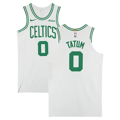 Jayson Tatum Boston Celtics Game-Used #0 White Nike Jersey vs. Orlando Magic on April 25 & 27, 2025 - Round 1 Games 3 & 4 - Size 48+4