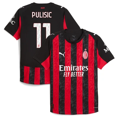 Men's Puma Christian Pulisic Red AC Milan 2025/26 Home Authentic Player Jersey