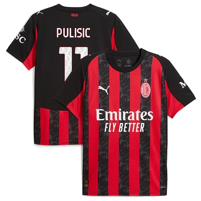 Men's Puma Christian Pulisic Red AC Milan 2025/26 Home Replica Player Jersey