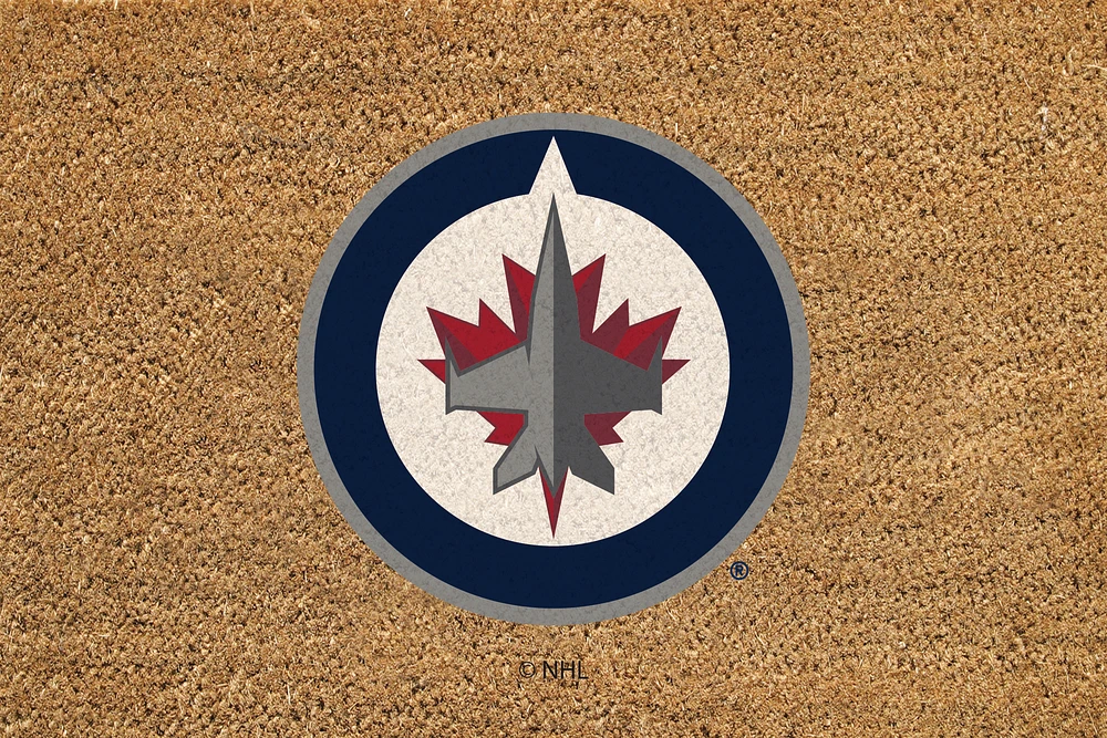 Winnipeg Jets 24" x 36" Outdoor Team Logo Coir Mat