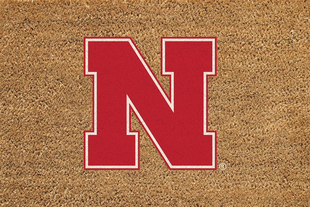 Nebraska Huskers 24" x 36" Outdoor Team Logo Coir Mat