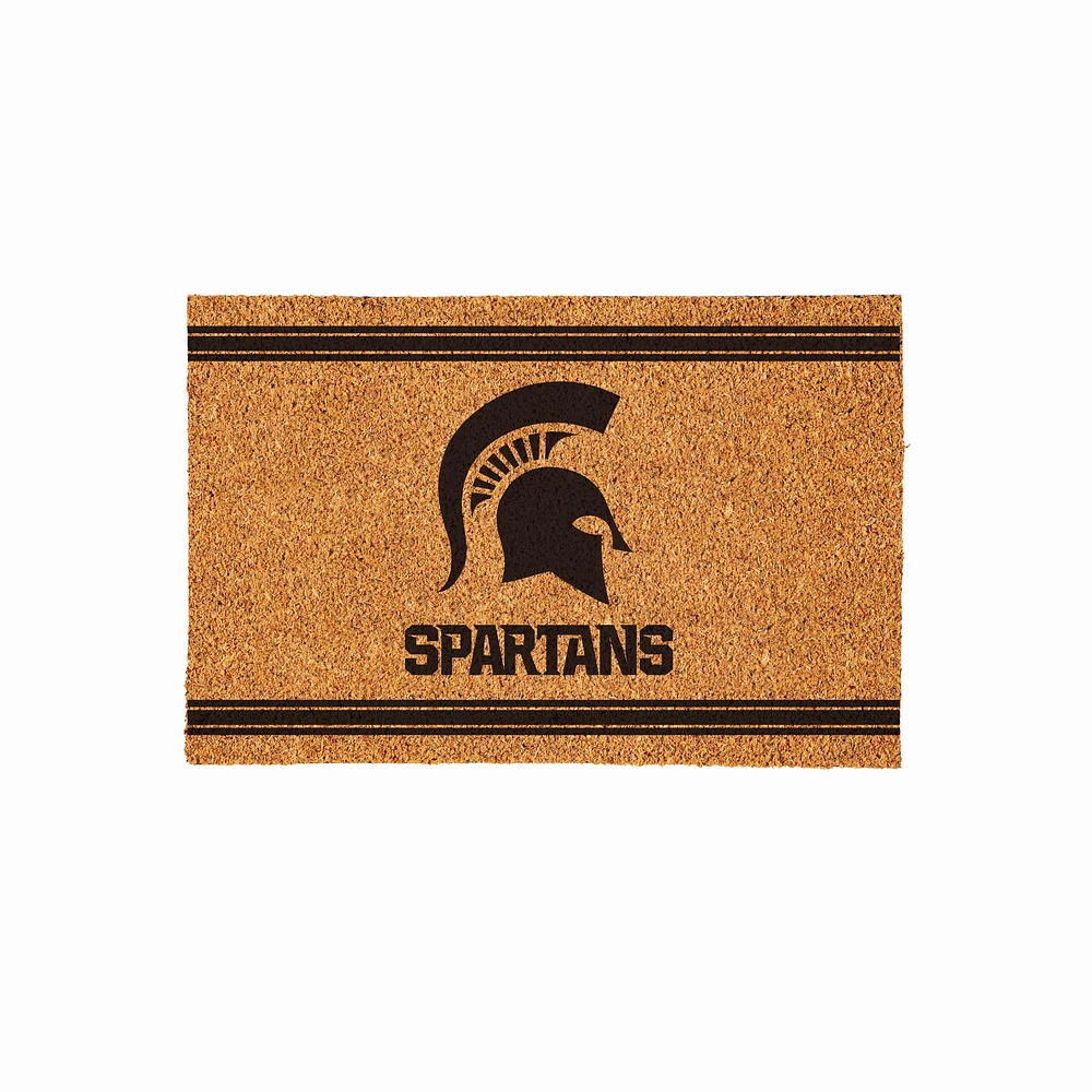 Michigan State Spartans 24" x 36" Outdoor Monochrome Team Logo Coir Mat
