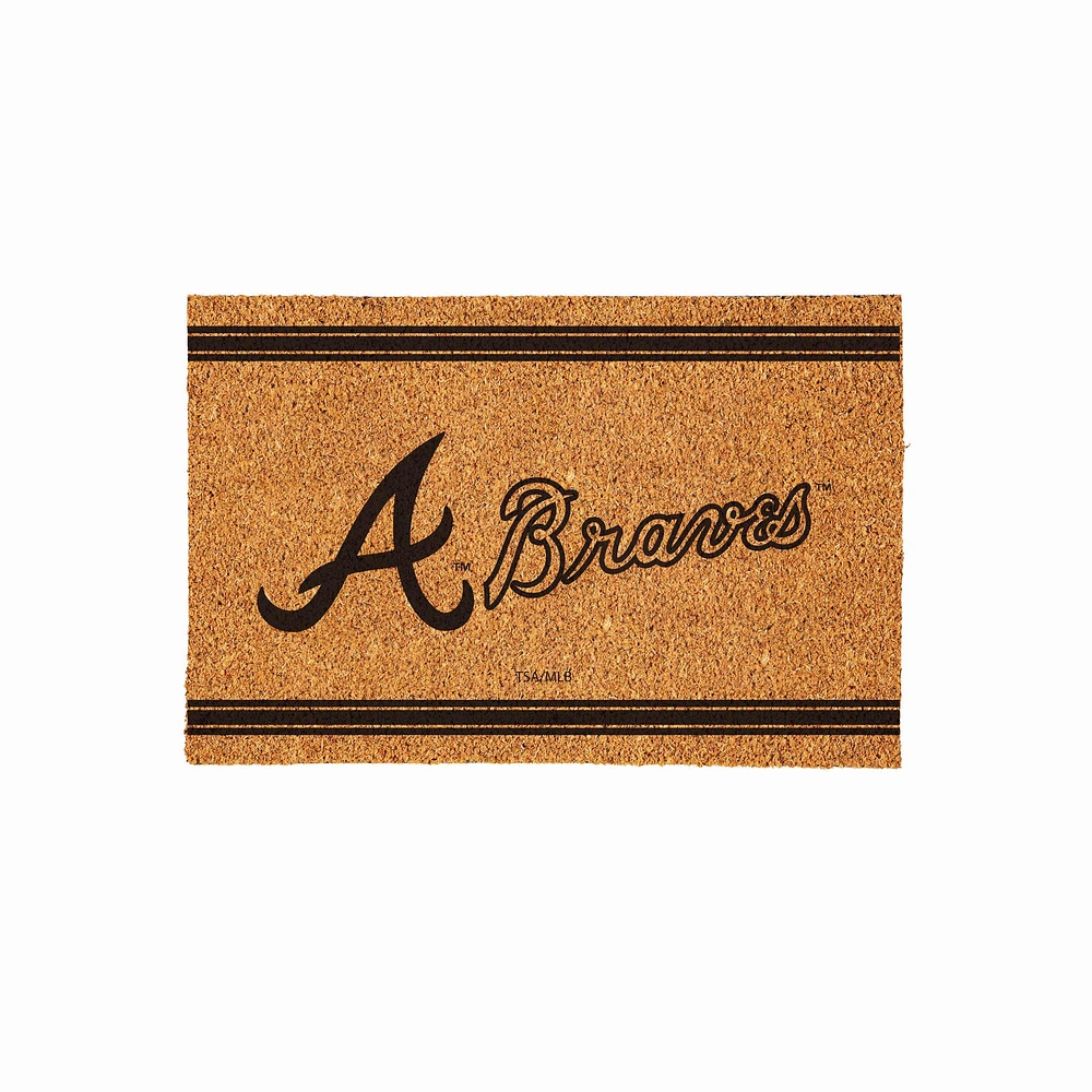 Atlanta Braves 24" x 36" Outdoor Monochrome Team Logo Coir Mat
