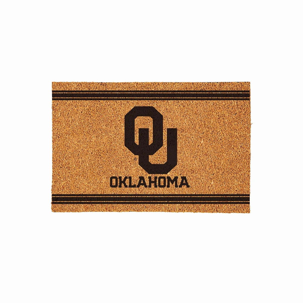 Oklahoma Sooners 24" x 36" Outdoor Monochrome Team Logo Coir Mat