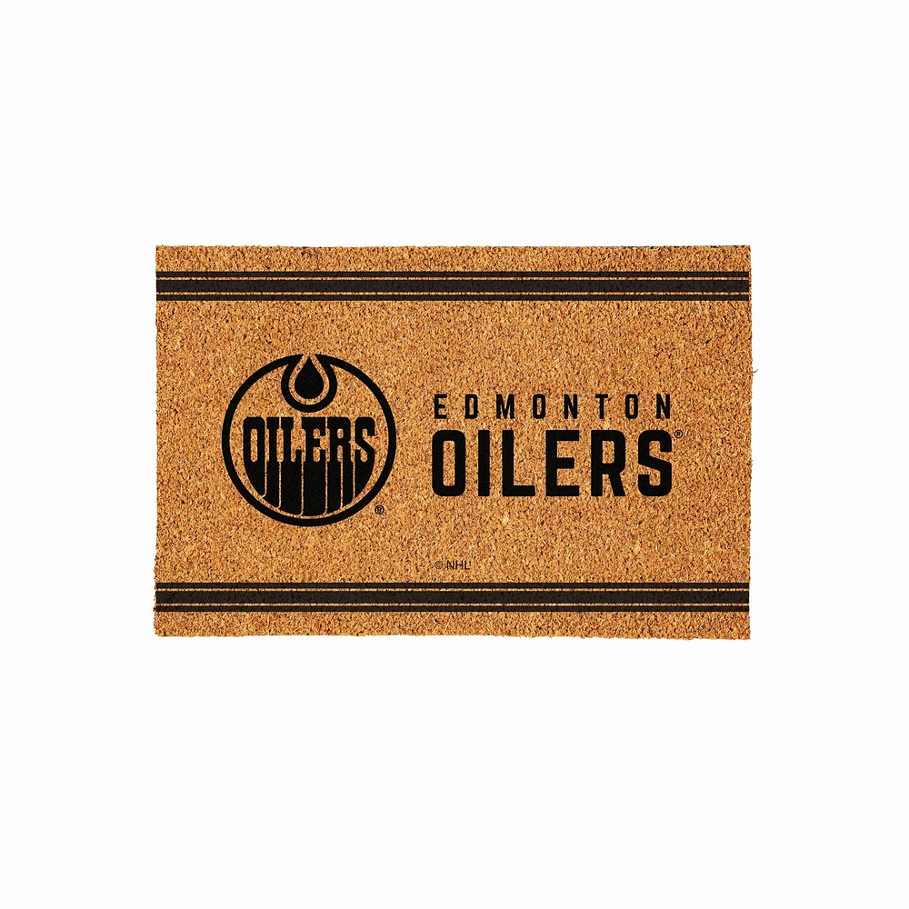 Edmonton Oilers 24" x 36" Outdoor Monochrome Team Logo Coir Mat