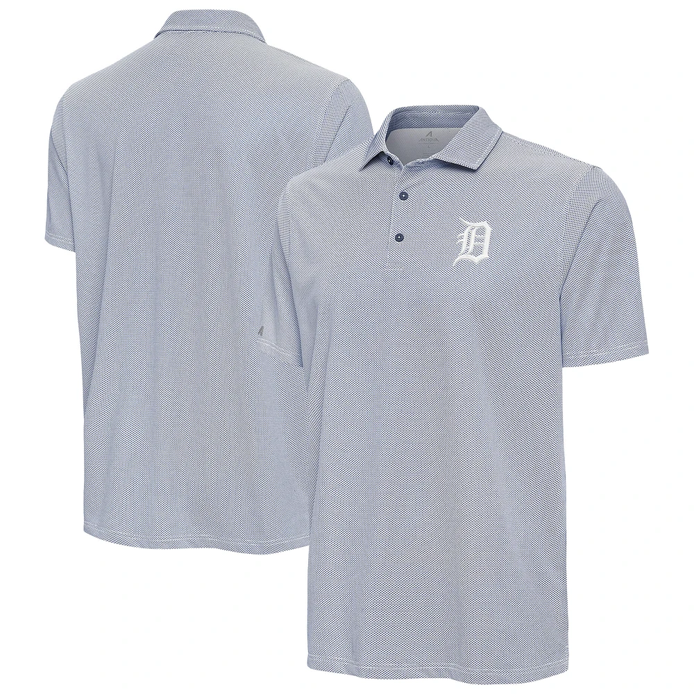 Men's Antigua Navy/White Detroit Tigers Pave Polo