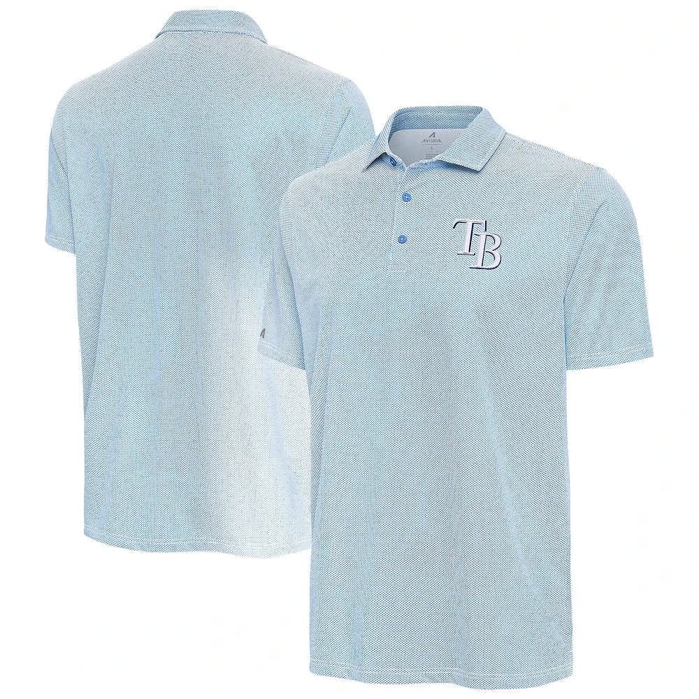 Men's Antigua Powder Blue/White Tampa Bay Rays Pave Polo