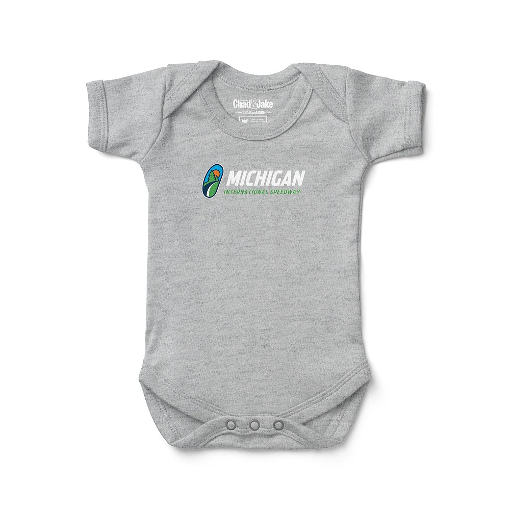 Newborn & Infant Chad Jake Heather Gray NASCAR Michigan Speedway Track Bodysuit