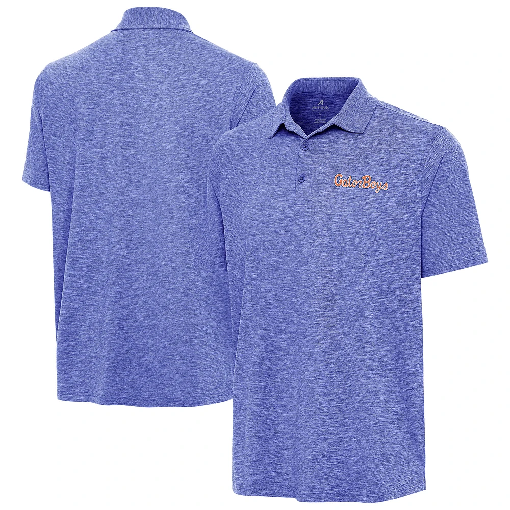 Men's Antigua Heather Royal Florida Gators GatorBoys Par 3 Polo