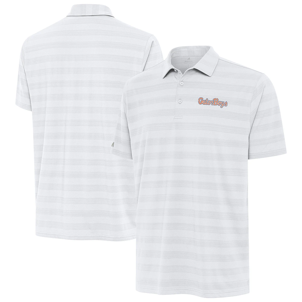 Men's Antigua White Florida Gators GatorBoys Tunnel Polo