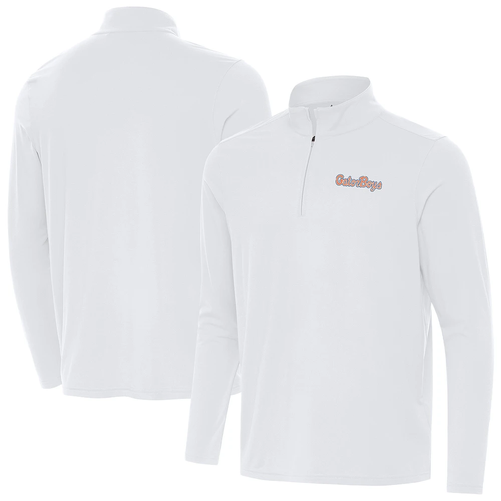 Men's Antigua Florida Gators GatorBoys Intent Quarter-Zip Pullover