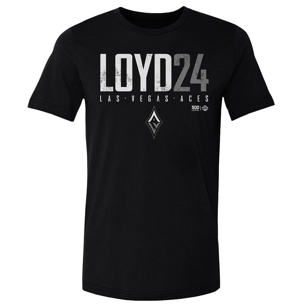 Men's 500 Level Jewell Loyd Black Las Vegas Aces Elite Player T-Shirt