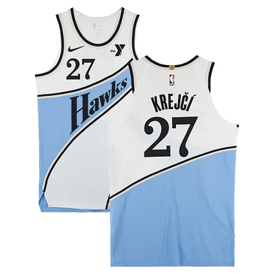 Vit Krejci Atlanta Hawks Game-Used #27 White Nike City Edition Jersey vs. Minnesota Timberwolves on December 23, 2025 - Size 48+4