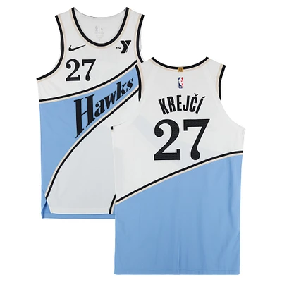 Vit Krejci Atlanta Hawks Game-Used #27 White Nike City Edition Jersey vs. Chicago Bulls on December 26, 2024 - Size 48+4