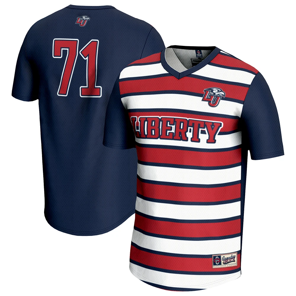 Unisex GameDay Greats #71 Navy Liberty Flames Lightweight Soccer Fashion Jersey