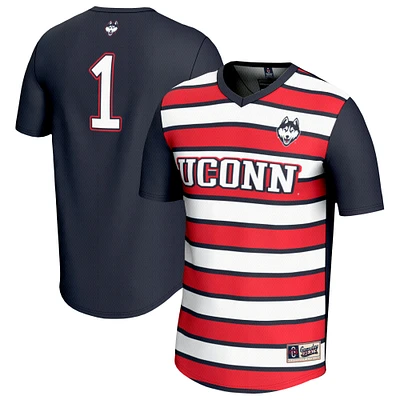Unisex GameDay Greats #1 Navy UConn Huskies Lightweight Soccer Fashion Jersey