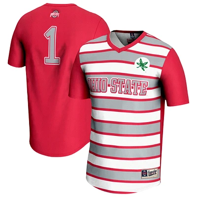 Youth GameDay Greats #1 Scarlet Ohio State Buckeyes Lightweight Soccer Fashion Jersey