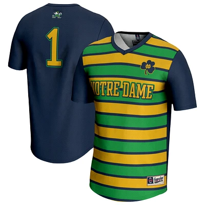 Youth GameDay Greats #1 Navy Notre Dame Fighting Irish Lightweight Soccer Fashion Jersey