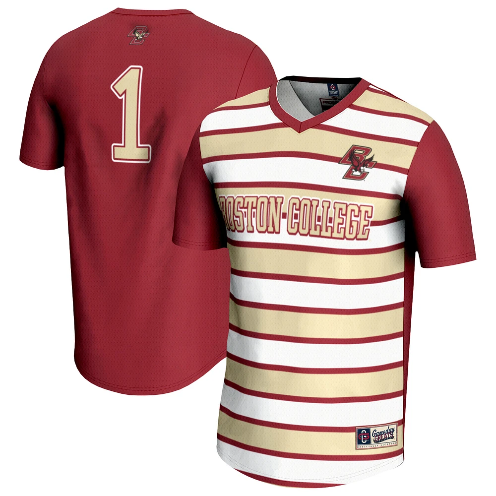Youth GameDay Greats #1 Maroon Boston College Eagles Lightweight Soccer Fashion Jersey