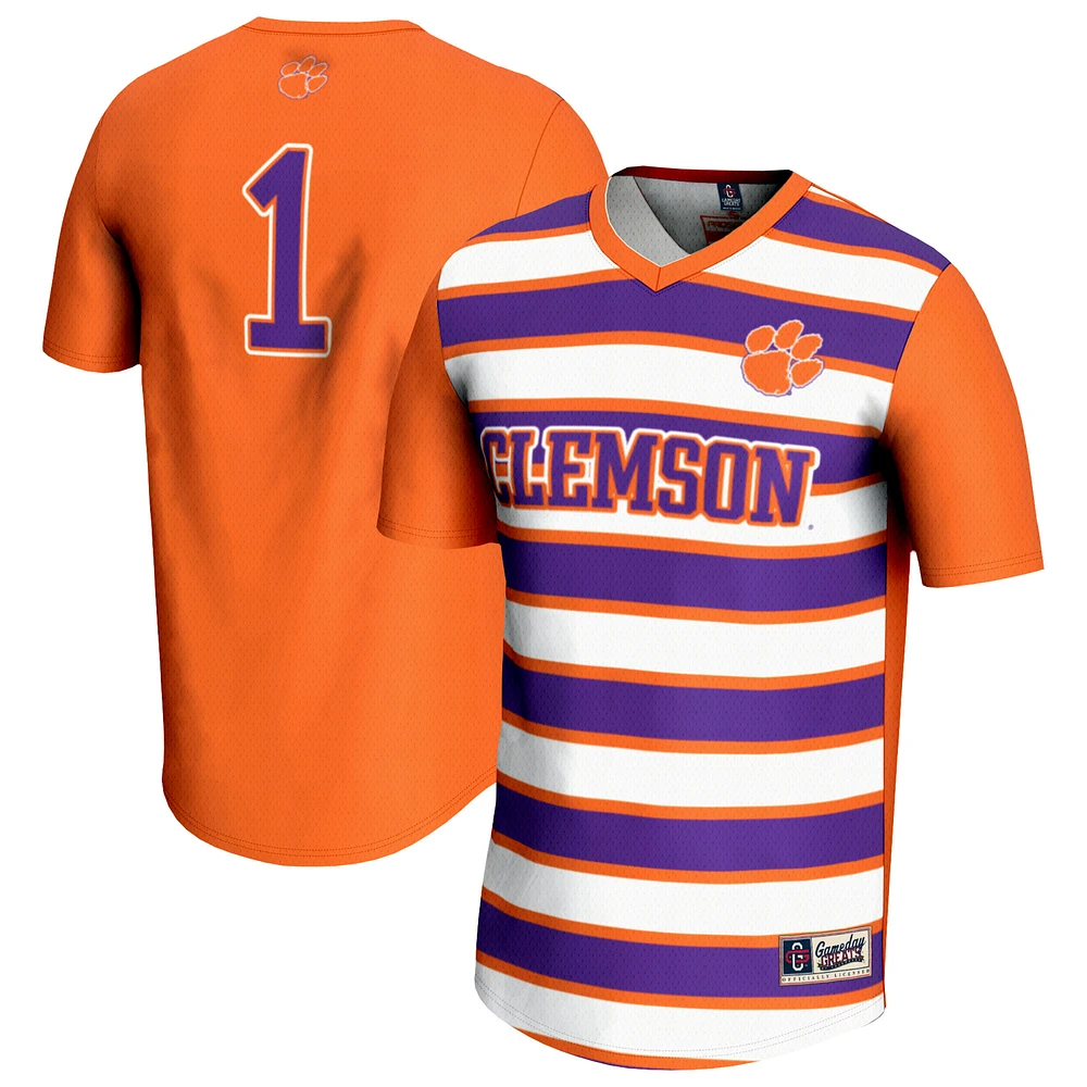 Youth GameDay Greats #1 Orange Clemson Tigers Lightweight Soccer Fashion Jersey