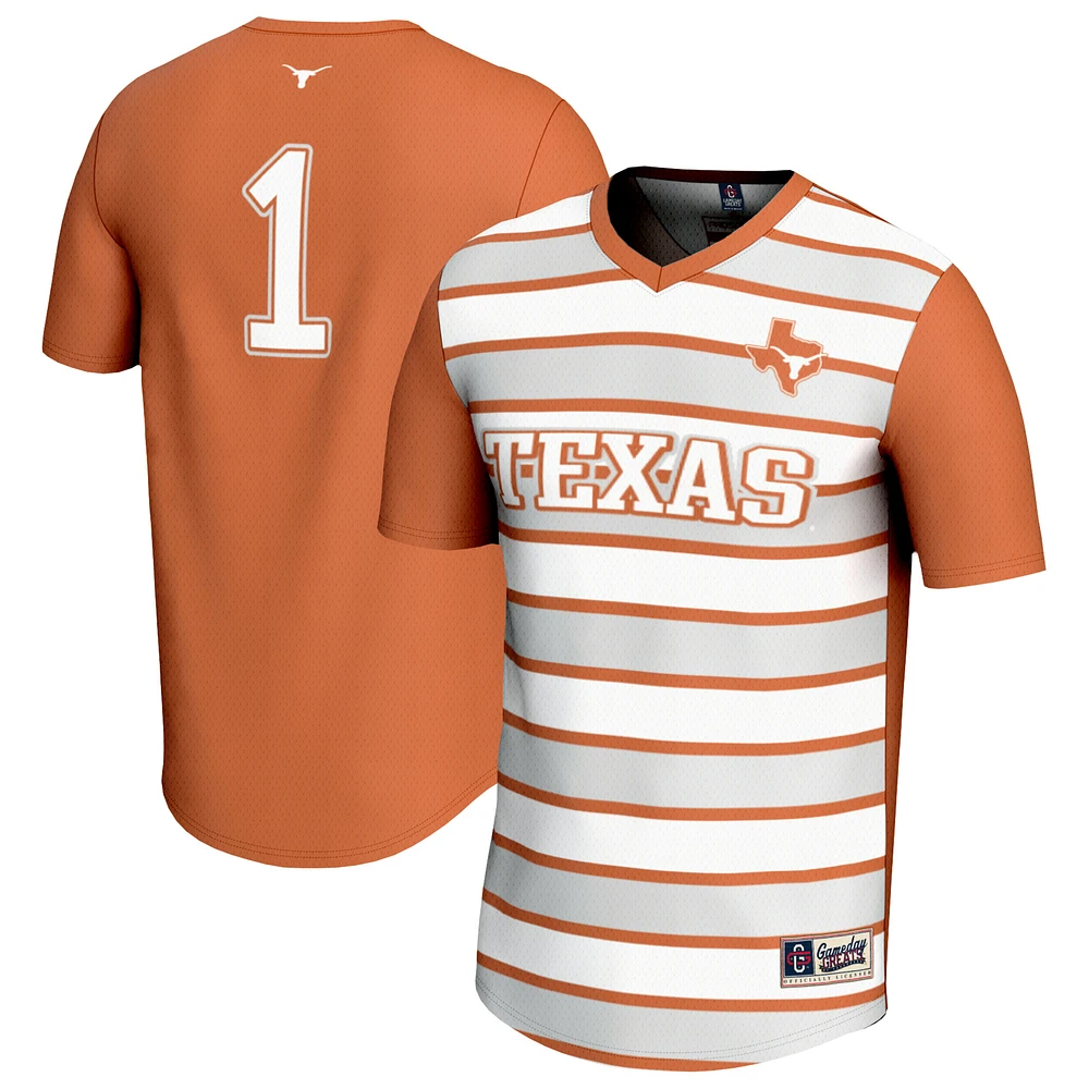 Youth GameDay Greats #1 Texas Orange Longhorns Lightweight Soccer Fashion Jersey