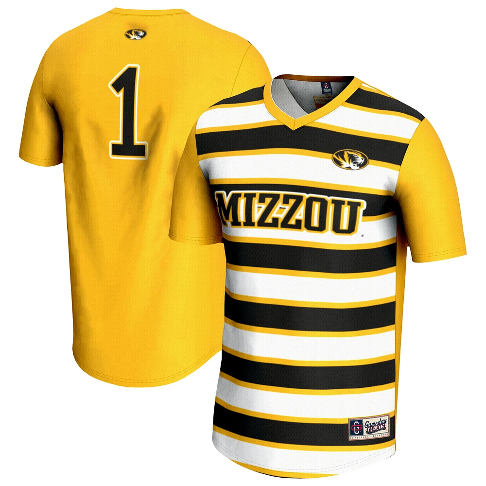 Youth GameDay Greats #1 Gold Missouri Tigers Lightweight Soccer Fashion Jersey