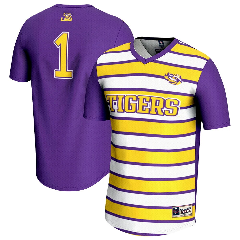 Youth GameDay Greats #1 Purple LSU Tigers Lightweight Soccer Fashion Jersey