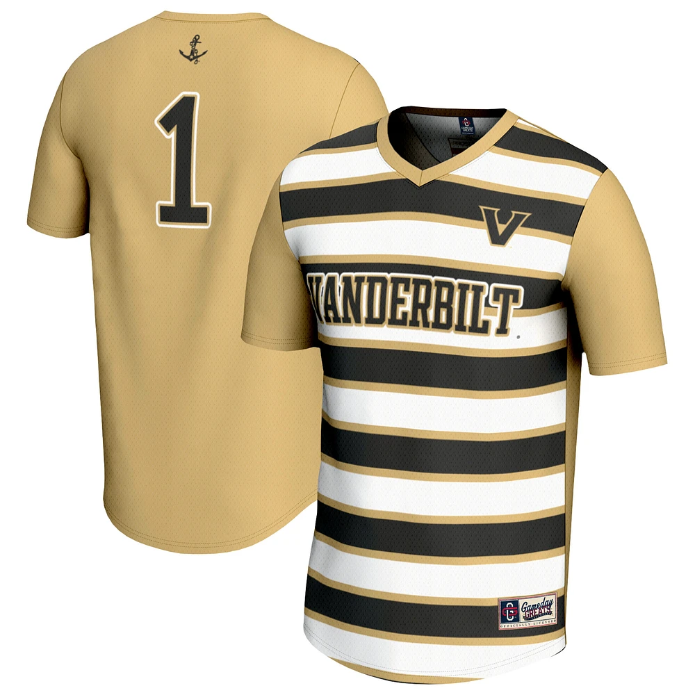 Youth GameDay Greats #1 Gold Vanderbilt Commodores Lightweight Soccer Fashion Jersey