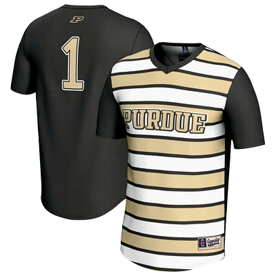 Youth GameDay Greats #1 Black Purdue Boilermakers Lightweight Soccer Fashion Jersey