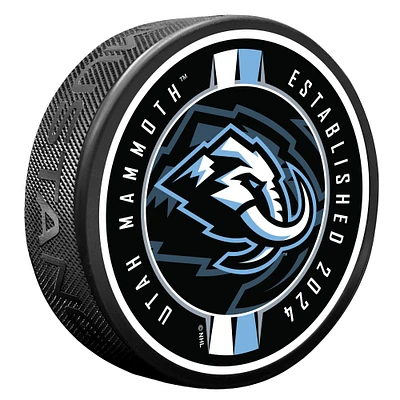 Utah Mammoth Ribbon Hockey Puck