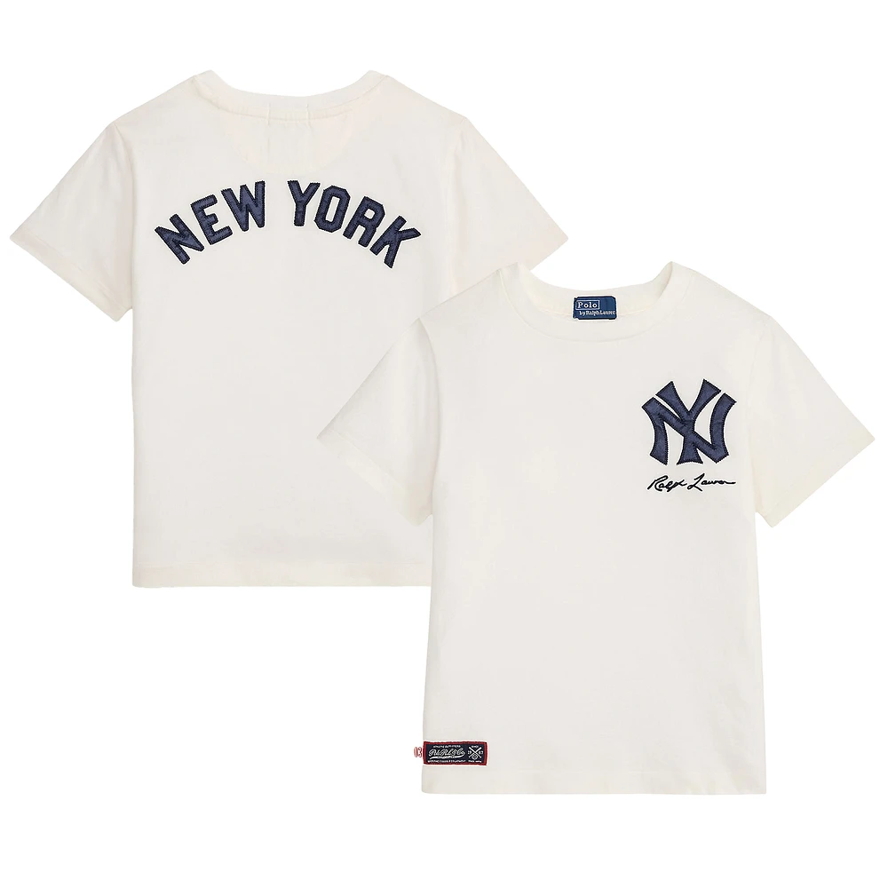Preschool Polo Ralph Lauren Cream Yankees Jersey Tee