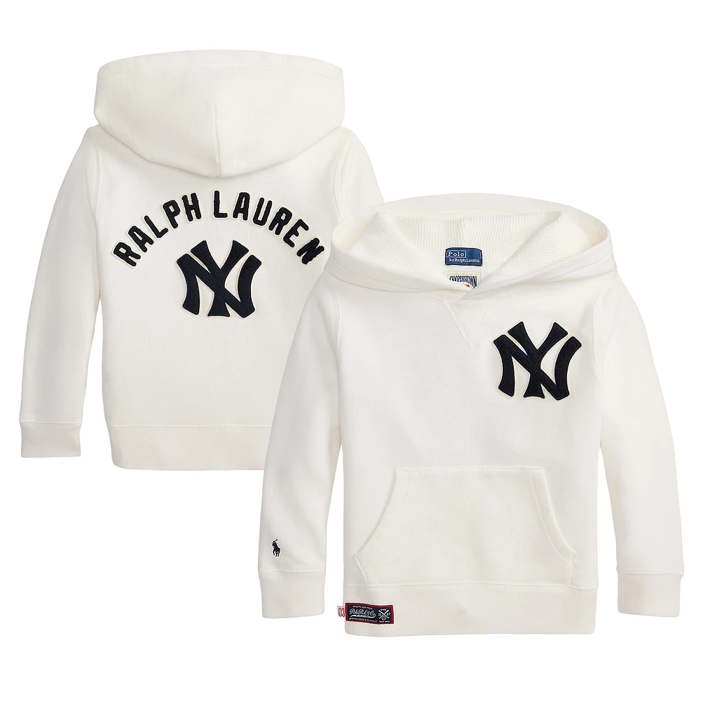 Toddler Polo Ralph Lauren Cream Yankees Fleece Hoodie