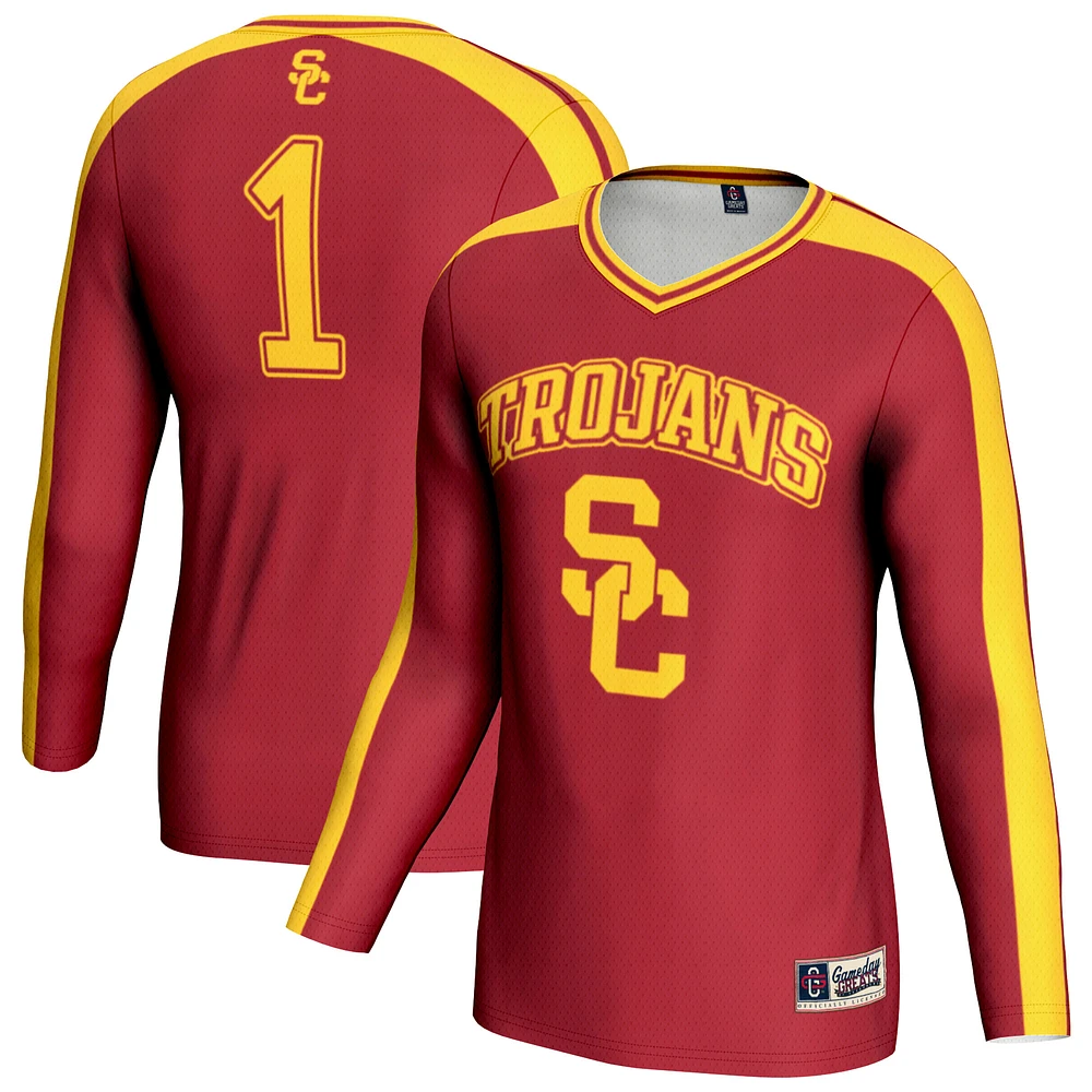 Unisex GameDay Greats Cardinal USC Trojans #1 Lightweight Volleyball Fashion Jersey