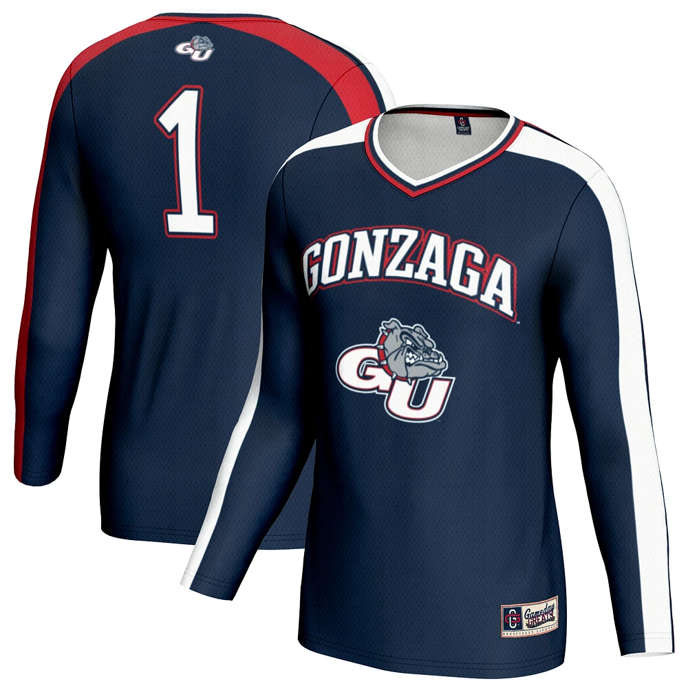 Unisex GameDay Greats Navy Gonzaga Bulldogs #1 Lightweight Volleyball Fashion Jersey
