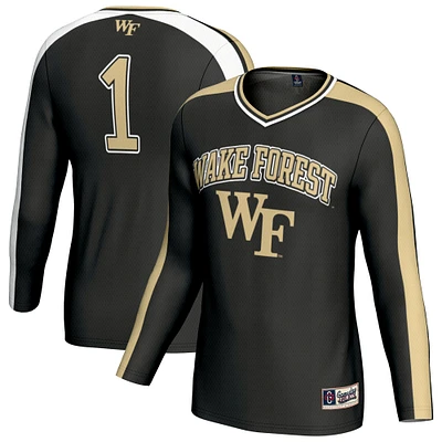 Unisex GameDay Greats Black Wake Forest Demon Deacons #1 Lightweight Volleyball Fashion Jersey