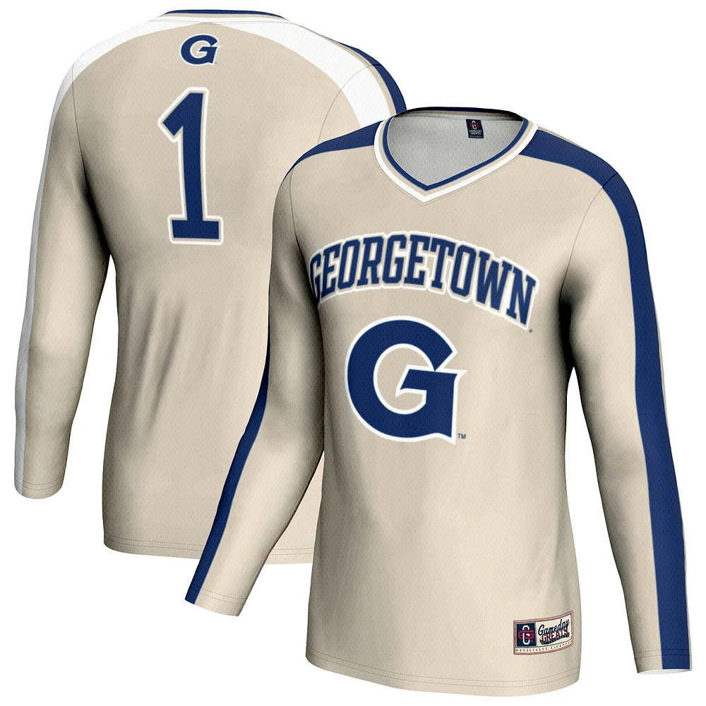 Unisex GameDay Greats Gray Georgetown Hoyas #1 Lightweight Volleyball Fashion Jersey