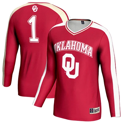 Unisex GameDay Greats Crimson Oklahoma Sooners #1 Lightweight Volleyball Fashion Jersey
