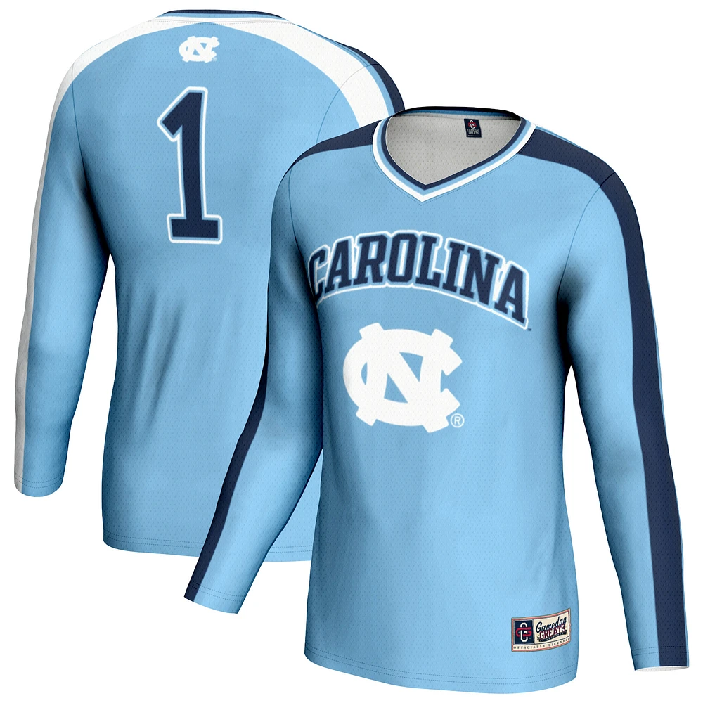 Youth GameDay Greats Carolina Blue North Tar Heels #1 Lightweight Volleyball Fashion Jersey