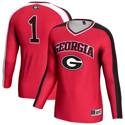 Youth GameDay Greats Red Georgia Bulldogs #1 Lightweight Volleyball Fashion Jersey