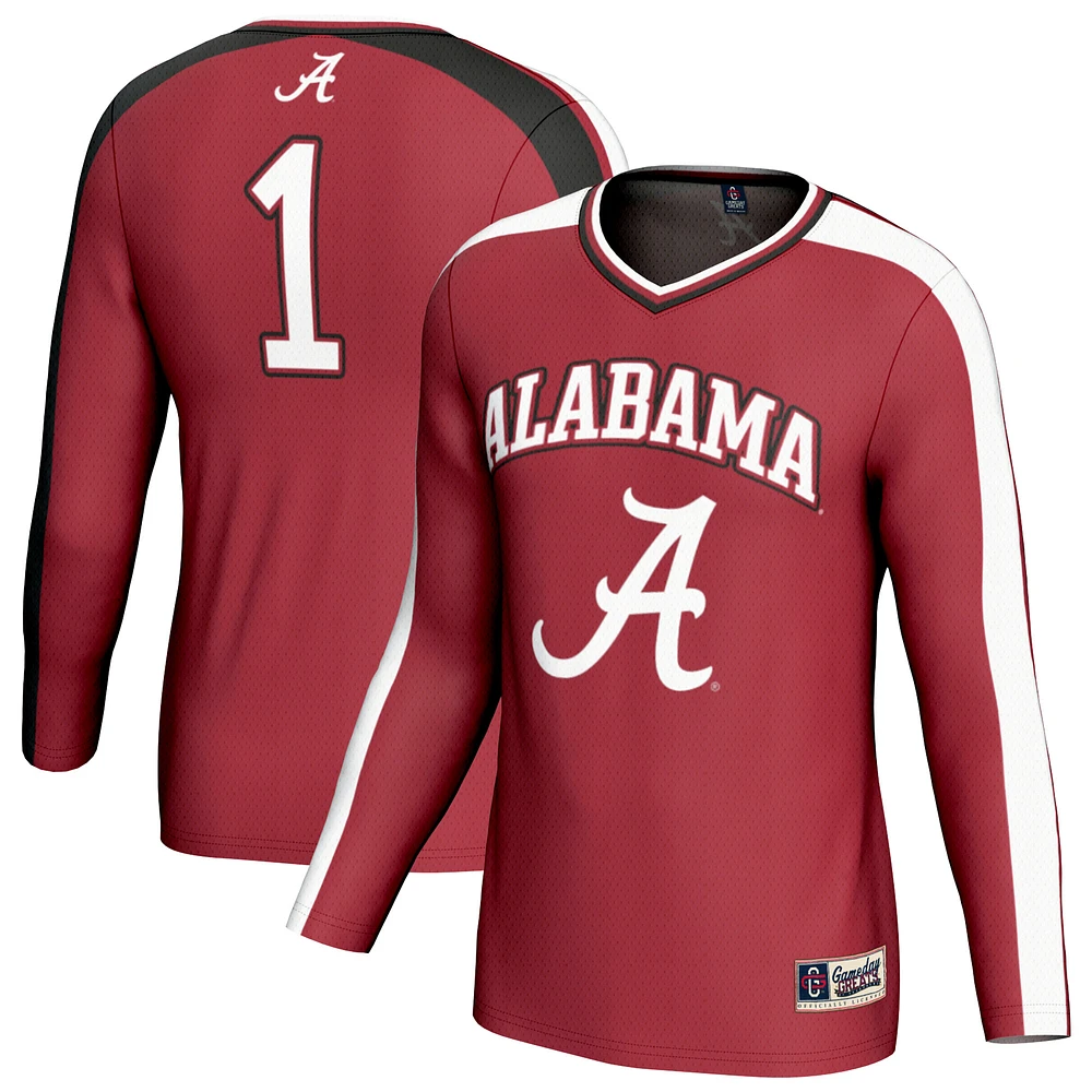 Youth GameDay Greats Crimson Alabama Tide #1 Lightweight Volleyball Fashion Jersey