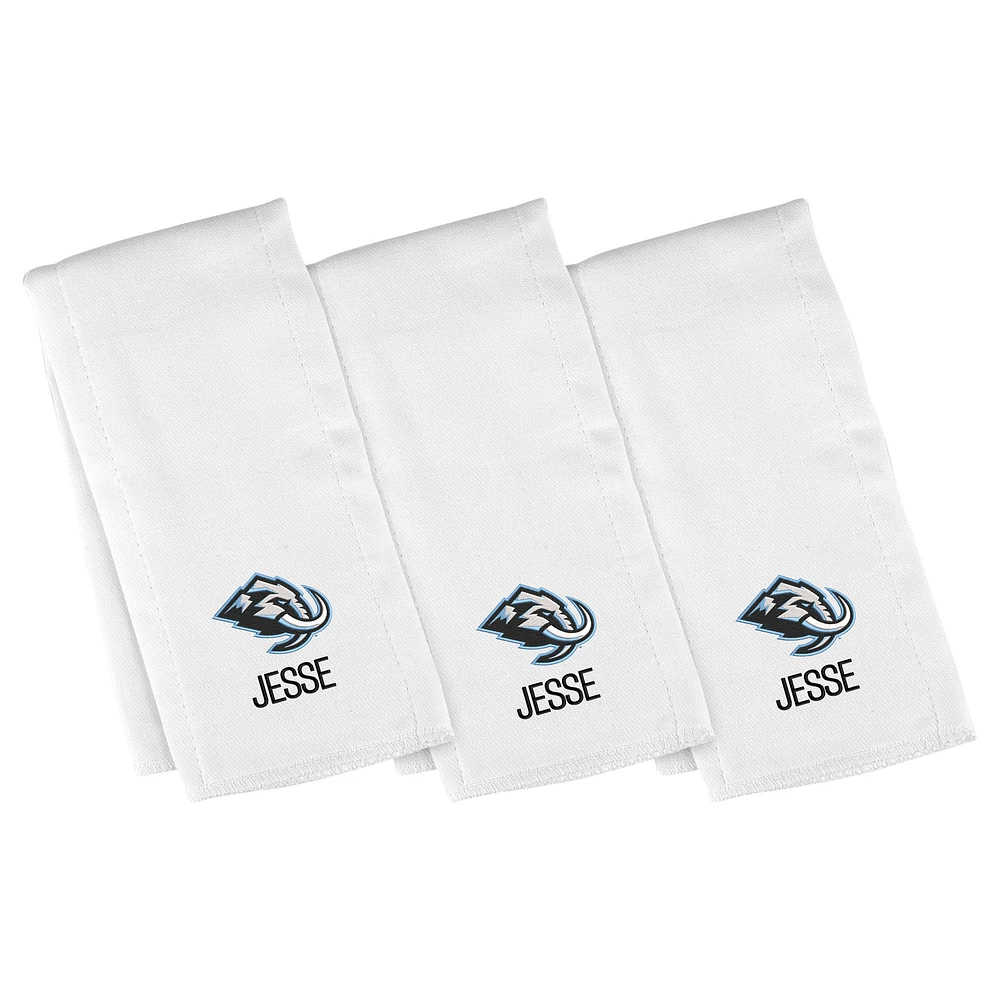 Infant Chad & Jake Utah Mammoth Primary Logo Three-Piece Personalized Burp Cloth Set