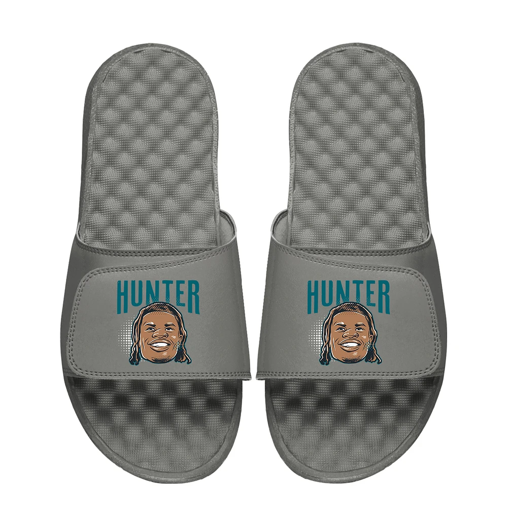 Unisex ISlide Travis Hunter Gray NFLPA Swaghead Mantra Slide Sandals